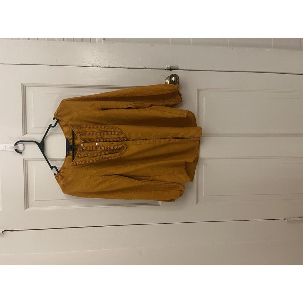 Marc by Marc Jacobs Mustard Yellow Long Sleeve Blouse Size 6